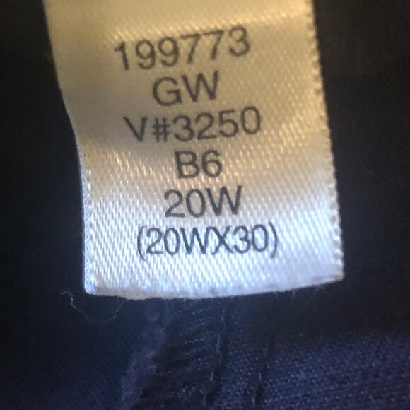 Lands' End navy cotton/poly blend pants sz 20 W - Picture 9 of 9